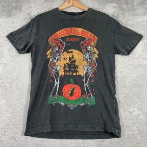 Grateful Dead Abercrombie & Fitch Shirt Mens Small Black Halloween Skeleton Band